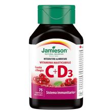 Jamieson Vitamina C+D3 masticabile ciliegia 75 Compresse