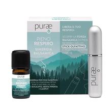 Purae PIENO RESPIRO kit SINERGIA BALSAMICA + Stick Olfattivo 5ml